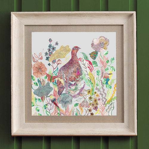 Animal Multi Wall Art - Lady Grouse  Framed Print Linen Voyage Maison