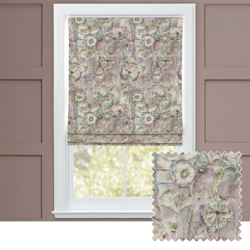 Floral Purple M2M - Langdale Printed Cotton Made to Measure Roman Blinds Fig Voyage Maison