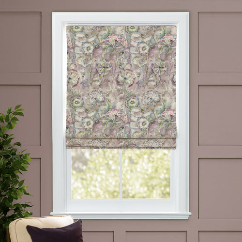 Floral Purple M2M - Langdale Printed Cotton Made to Measure Roman Blinds Fig Voyage Maison