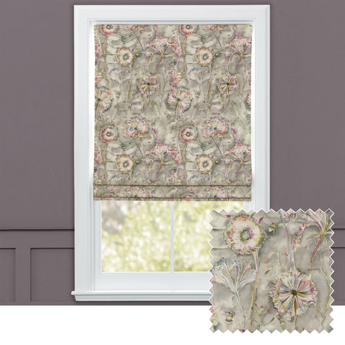 Floral Green M2M - Langdale Printed Cotton Made to Measure Roman Blinds Orchid Voyage Maison