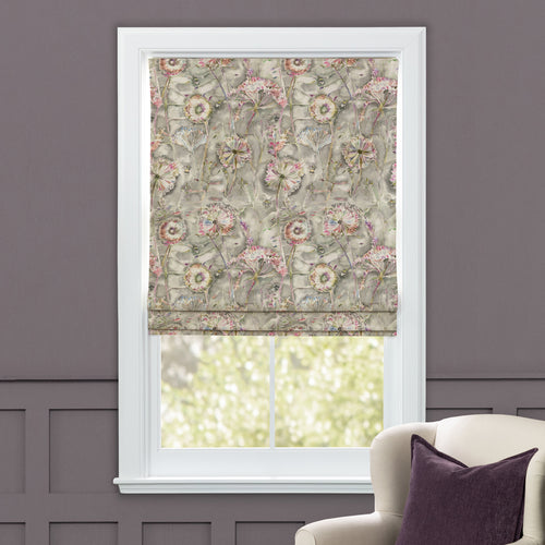 Floral Green M2M - Langdale Printed Cotton Made to Measure Roman Blinds Orchid Voyage Maison