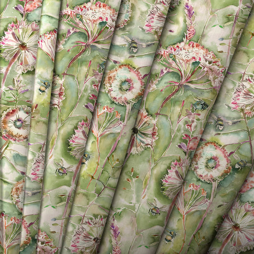 Floral Green M2M - Langdale Printed Cotton Made to Measure Roman Blinds Sweetpea Voyage Maison