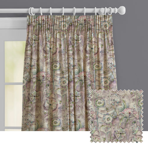 Floral Purple M2M - Langdale Printed Made to Measure Curtains Fig Voyage Maison
