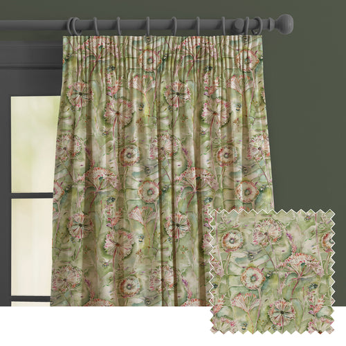 Floral Green M2M - Langdale Printed Made to Measure Curtains Sweetpea Voyage Maison