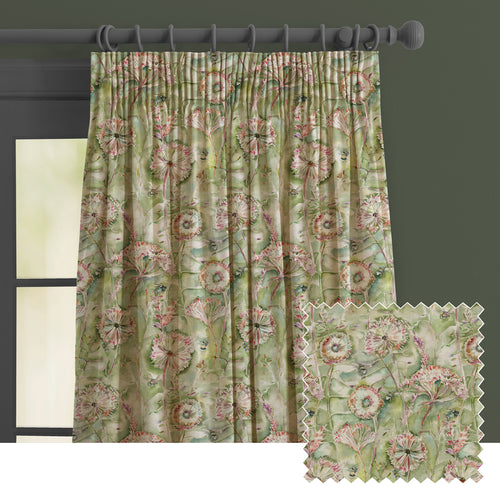 Floral Green M2M - Langdale Printed Made to Measure Curtains Sweetpea Voyage Maison