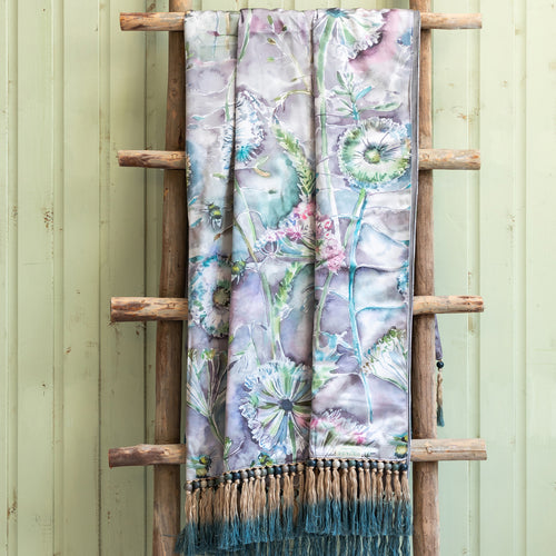 Floral Pink Throws - Langdale Printed Throw Fig Voyage Maison