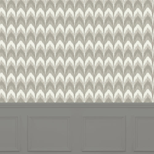 Abstract Brown Wallpaper - Lausha  1.4m Wide Width Wallpaper (By The Metre) Birch Voyage Maison