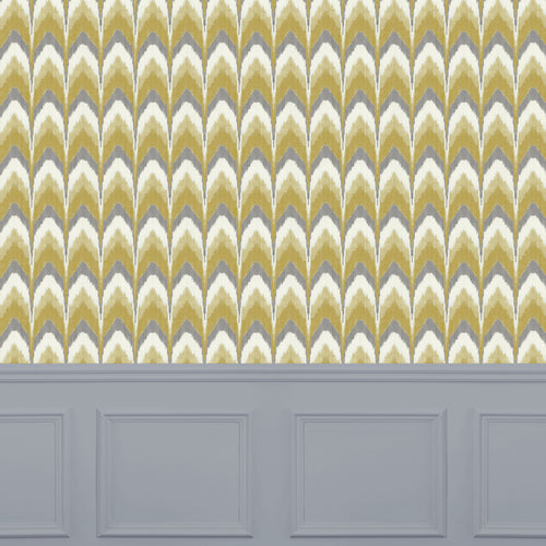 Abstract Green Wallpaper - Lausha  1.4m Wide Width Wallpaper (By The Metre) Gooseberry Voyage Maison