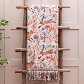 Voyage Maison Leaping Into The Fauna Printed Throw in Linen