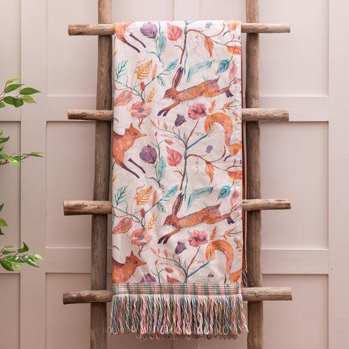 Voyage Maison Leaping Into The Fauna Printed Throw in Linen