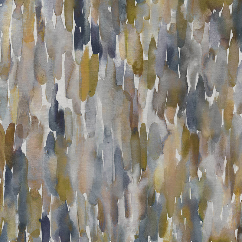 Abstract Gold Fabric - Azalea Printed Velvet Fabric (By The Metre) Zircon Voyage Maison