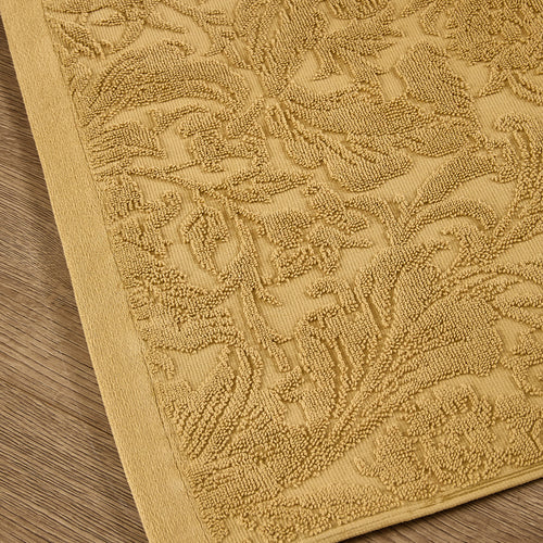 Floral Gold Bathroom - Leicester 100% Cotton Bath Mat Gold Morris & Co