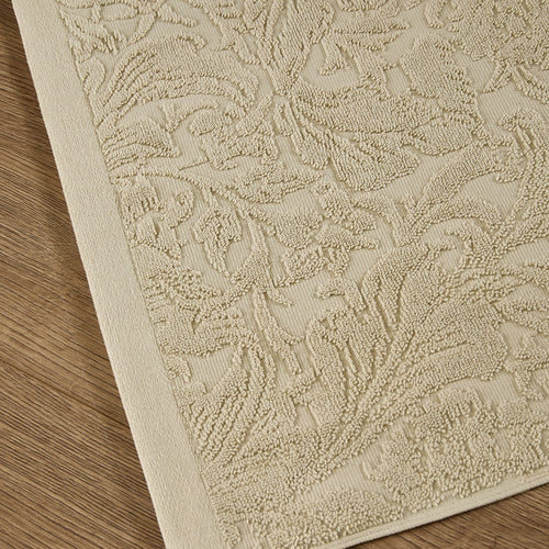 Floral Beige Bathroom - Leicester 100% Cotton Bath Mat Natural Morris & Co