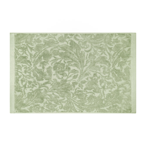 Floral Green Bathroom - Leicester 100% Cotton Bath Mat Sage Green Morris & Co