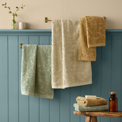 Floral Gold Bathroom - Leicester 100% Cotton Towels Gold Morris & Co