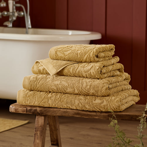 Floral Gold Bathroom - Leicester 100% Cotton Towels Gold Morris & Co