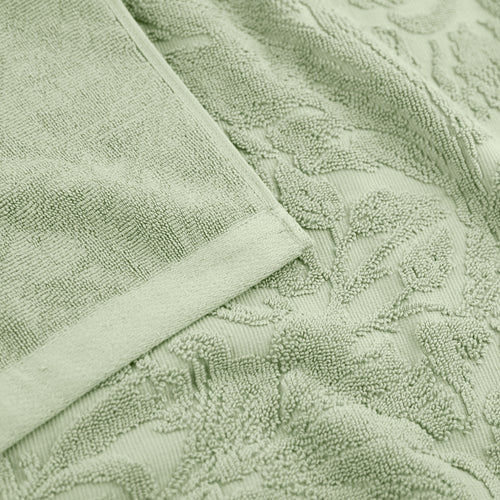 Floral Green Bathroom - Leicester 100% Cotton Towels Sage Green Morris & Co