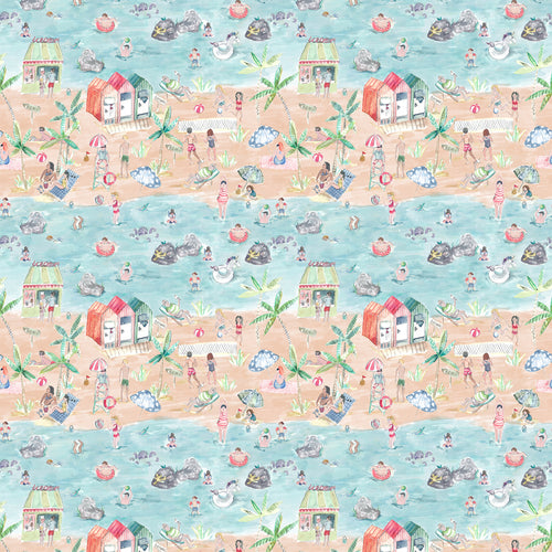  Blue Wallpaper - Let's Go To The Beach  1.4m Wide Width Wallpaper (By The Metre) Sand Voyage Maison