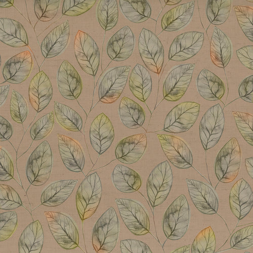 Floral Orange Fabric - Lilah Printed Cotton Fabric (By The Metre) Apricot Voyage Maison