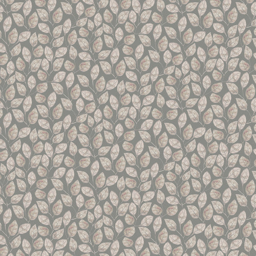 Floral Grey Fabric - Lilah Printed Cotton Fabric (By The Metre) Ironstone Voyage Maison