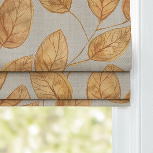 Floral Yellow M2M - Lilah Printed Cotton Made to Measure Roman Blinds Russet Voyage Maison