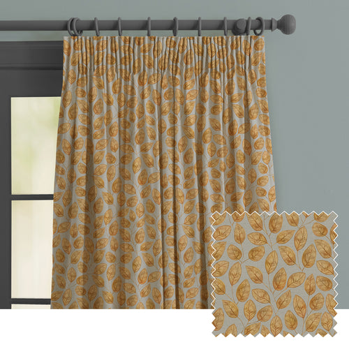 Floral Grey M2M - Lilah Printed Made to Measure Curtains Russet Voyage Maison