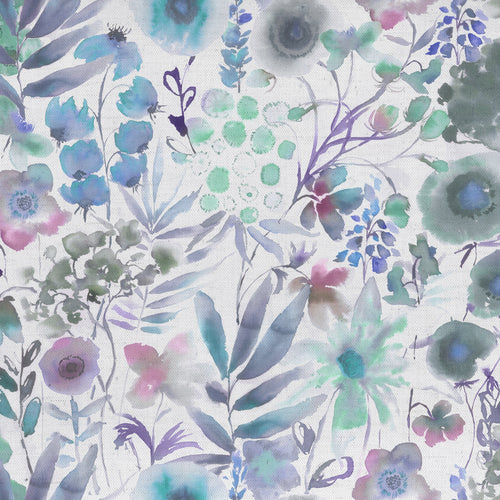 Animal Blue Fabric - Lomondra Printed Cotton Fabric (By The Metre) Crocus Cream Voyage Maison
