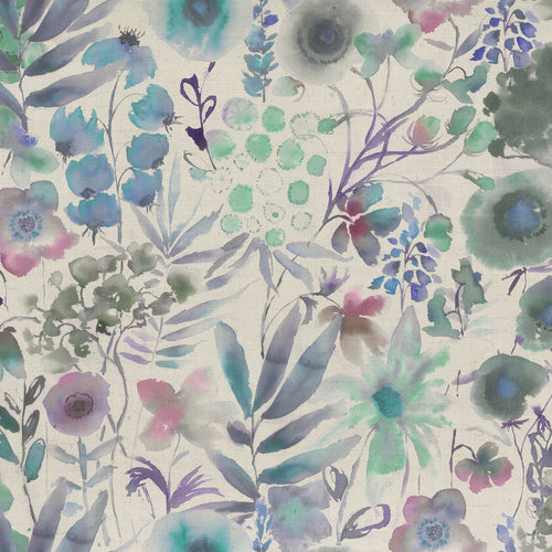 Animal Blue Fabric - Lomondra Printed Cotton Fabric (By The Metre) Crocus Voyage Maison