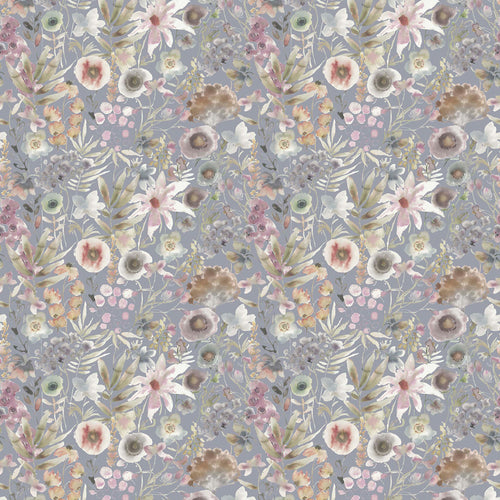 Animal Purple Fabric - Lomondra Printed Cotton Fabric (By The Metre) Oronstone/Periwinkle Voyage Maison