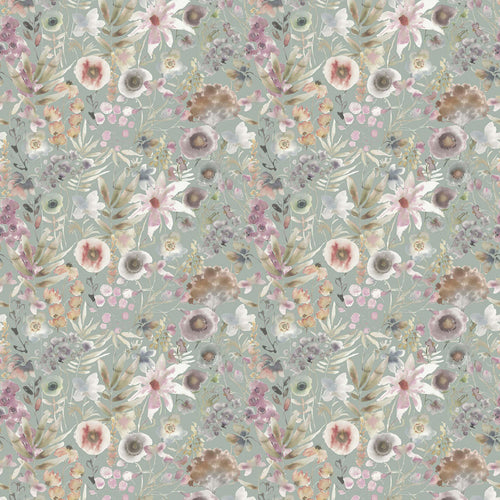 Animal Green Fabric - Lomondra Printed Cotton Fabric (By The Metre) Ironstone/Willow Voyage Maison