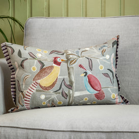 Voyage Maison Lossie Printed Feather Cushion in Granite