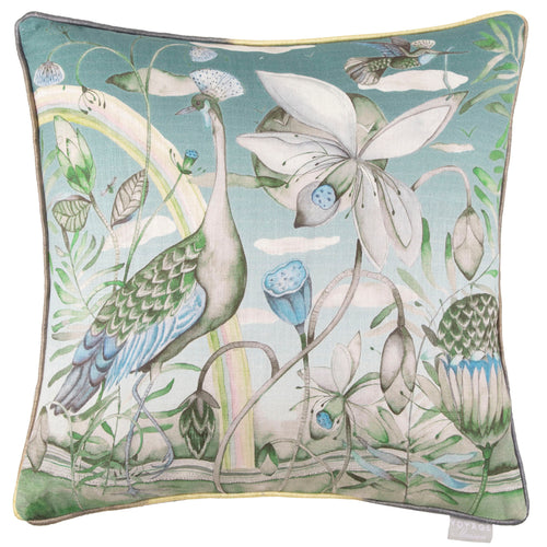 Voyage Maison Luan Printed Feather Cushion in Emerald