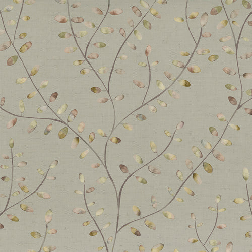 Floral Green Fabric - Lucia Printed Cotton Fabric (By The Metre) Harvest Voyage Maison