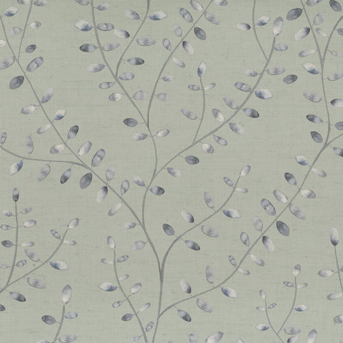 Floral Silver Fabric - Lucia Printed Cotton Fabric (By The Metre) Ice Voyage Maison