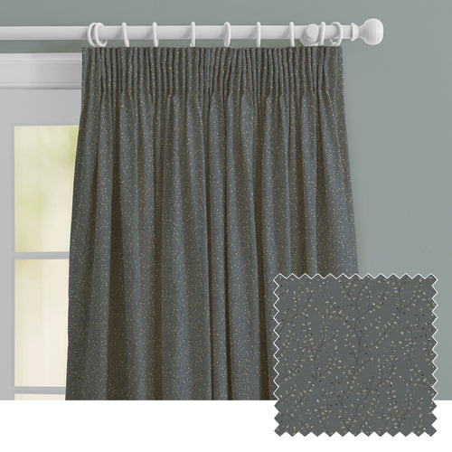 Floral Grey M2M - Lucia Printed Made to Measure Curtains Lake Voyage Maison