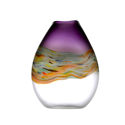  Purple Glassware - Lucius Frosted Vase Amethyst Voyage Maison