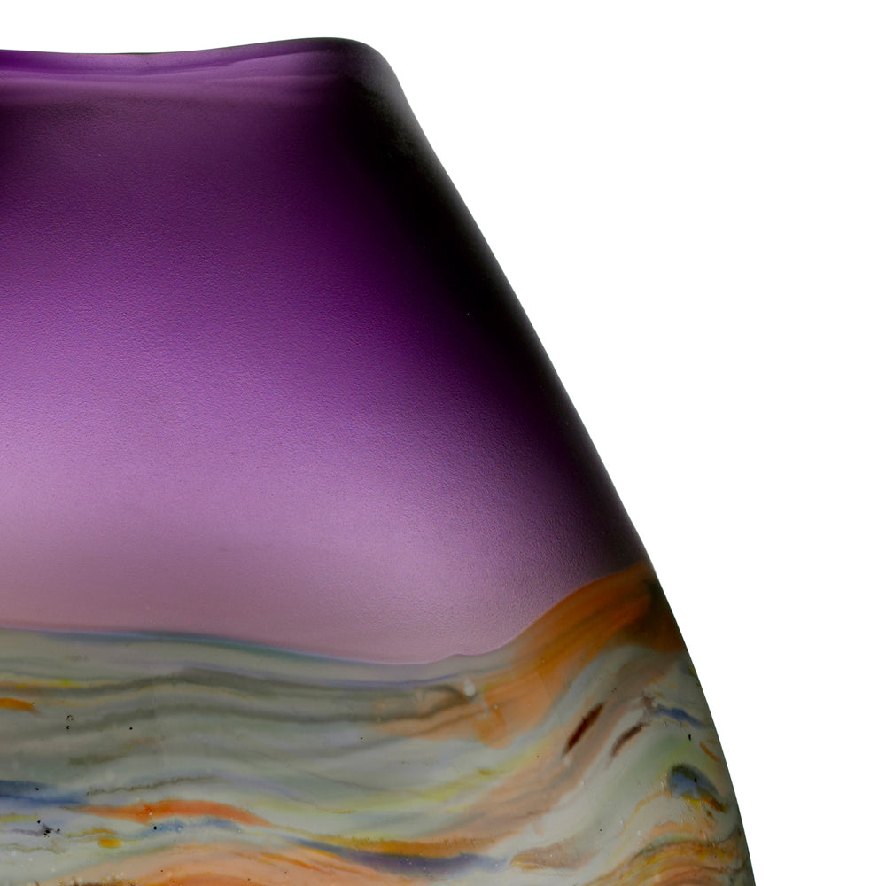 Lucius Amethyst Frosted Vase | Purple Glassware | Voyage Maison