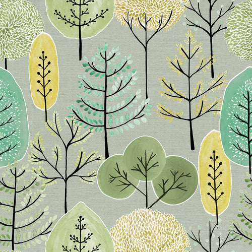 Floral Green Fabric - Lyall Printed Cotton Fabric (By The Metre) Pine Voyage Maison