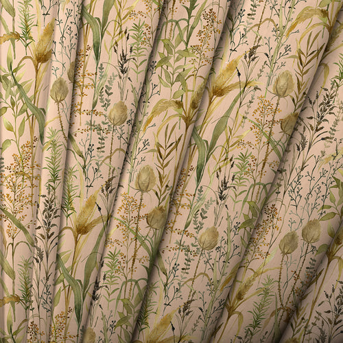 Floral Orange Fabric - Lydiard Printed Cotton Fabric (By The Metre) Apricot Voyage Maison