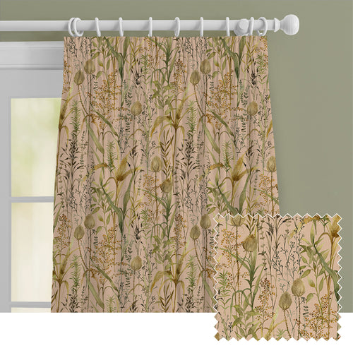 Floral Orange M2M - Lydiard Printed Cotton Made to Measure Curtains Apricot Voyage Maison