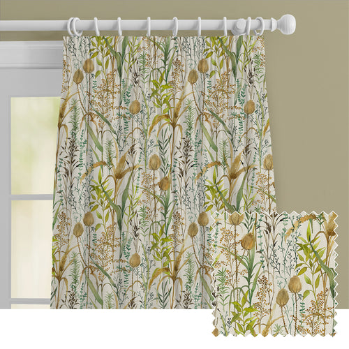 Floral Green M2M - Lydiard Printed Cotton Made to Measure Curtains Linen Voyage Maison