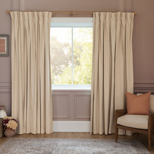 Plain Brown M2M - Jedburgh Textured Woven Made to Measure Curtains Default Voyage Maison