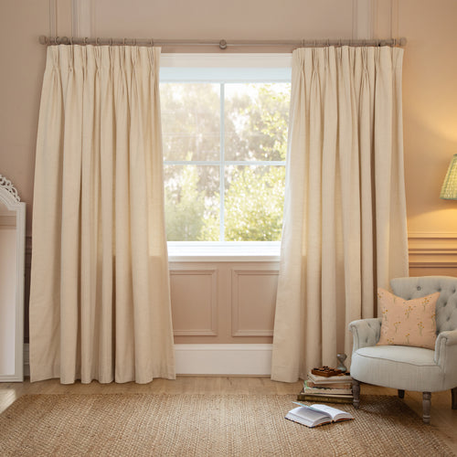 Floral Cream M2M - Pomegranate Trellis Printed Cotton Made to Measure Curtains Cream Voyage Maison