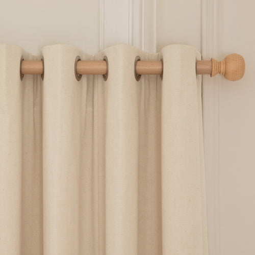 Floral Beige M2M - Fresia Printed Cotton Made to Measure Curtains Stone Voyage Maison