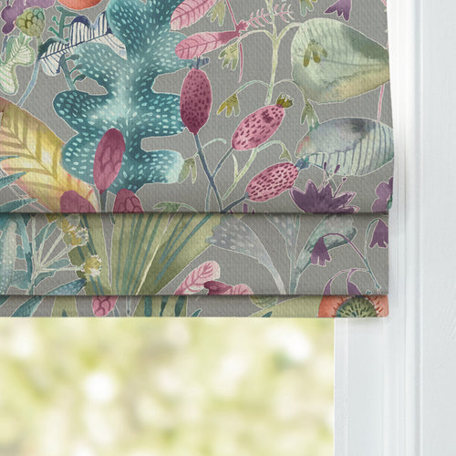 Floral Multi M2M - Maizey Printed Cotton Made to Measure Roman Blinds Persimmon Voyage Maison