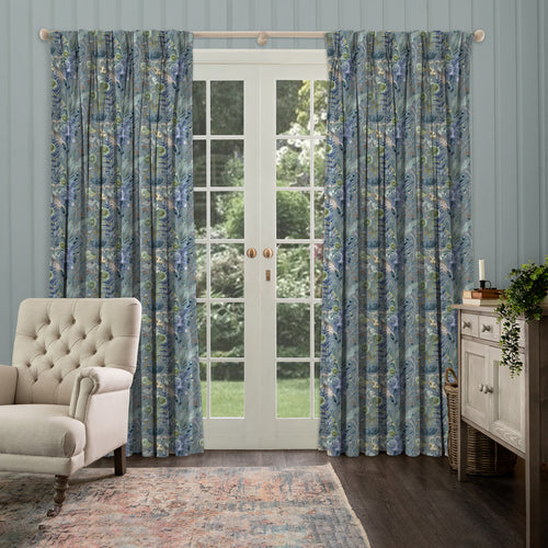 Floral Blue M2M - Maizey Printed Made to Measure Curtains Cornflower Voyage Maison