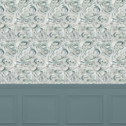 Abstract Green Wallpaper - Malachite  1.4m Wide Width Wallpaper (By The Metre) Bamboo Voyage Maison