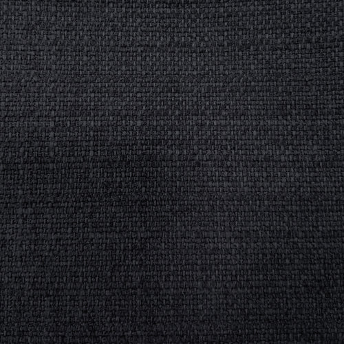 Plain Black Fabric - Malleny Textured Woven Fabric (By The Metre) Ebony Voyage Maison