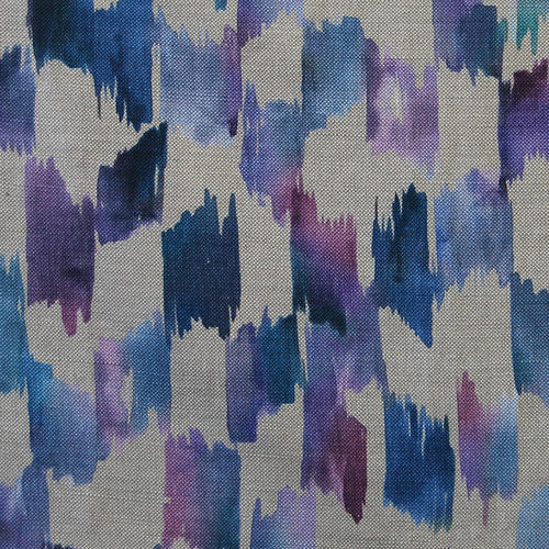  Samples - Maluku Printed Fabric Sample Swatch Indigo Voyage Maison