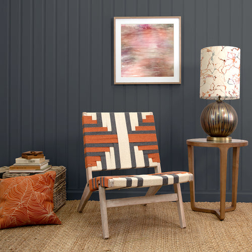 Geometric Orange Furniture - Manali Mango Wood Chair Orange Voyage Maison
